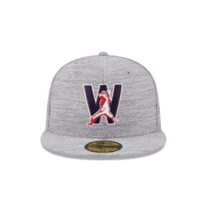 Washington Nationals 2023 Clubhouse Gray 59FIFTY Fitted Hat sold by New Era