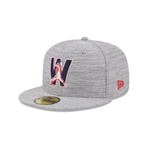 Washington Nationals 2023 Clubhouse Gray 59FIFTY Fitted Hat sold by New Era