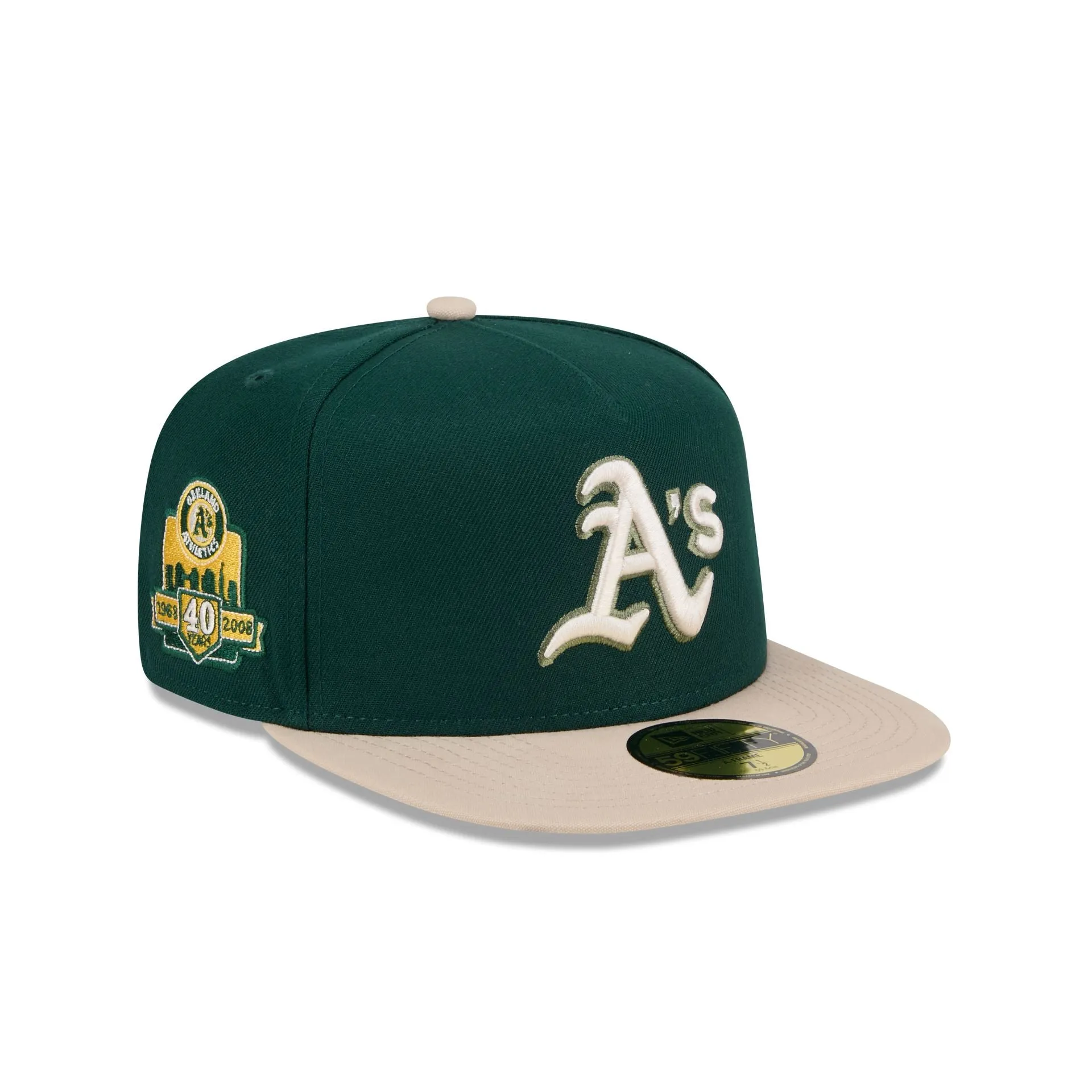 Oakland Athletics Canvas 59FIFTY A-Frame Fitted Hat sold by New Era