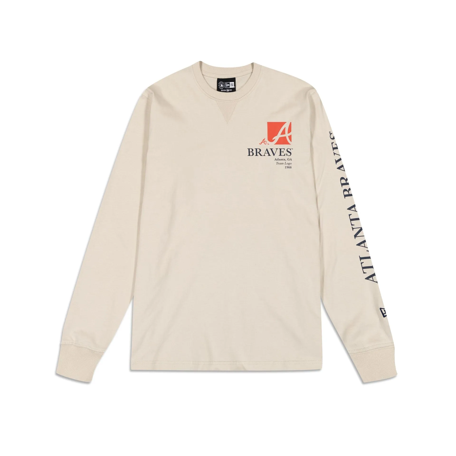 Atlanta Braves Curated Customs Stone T-Shirt sold by New Era