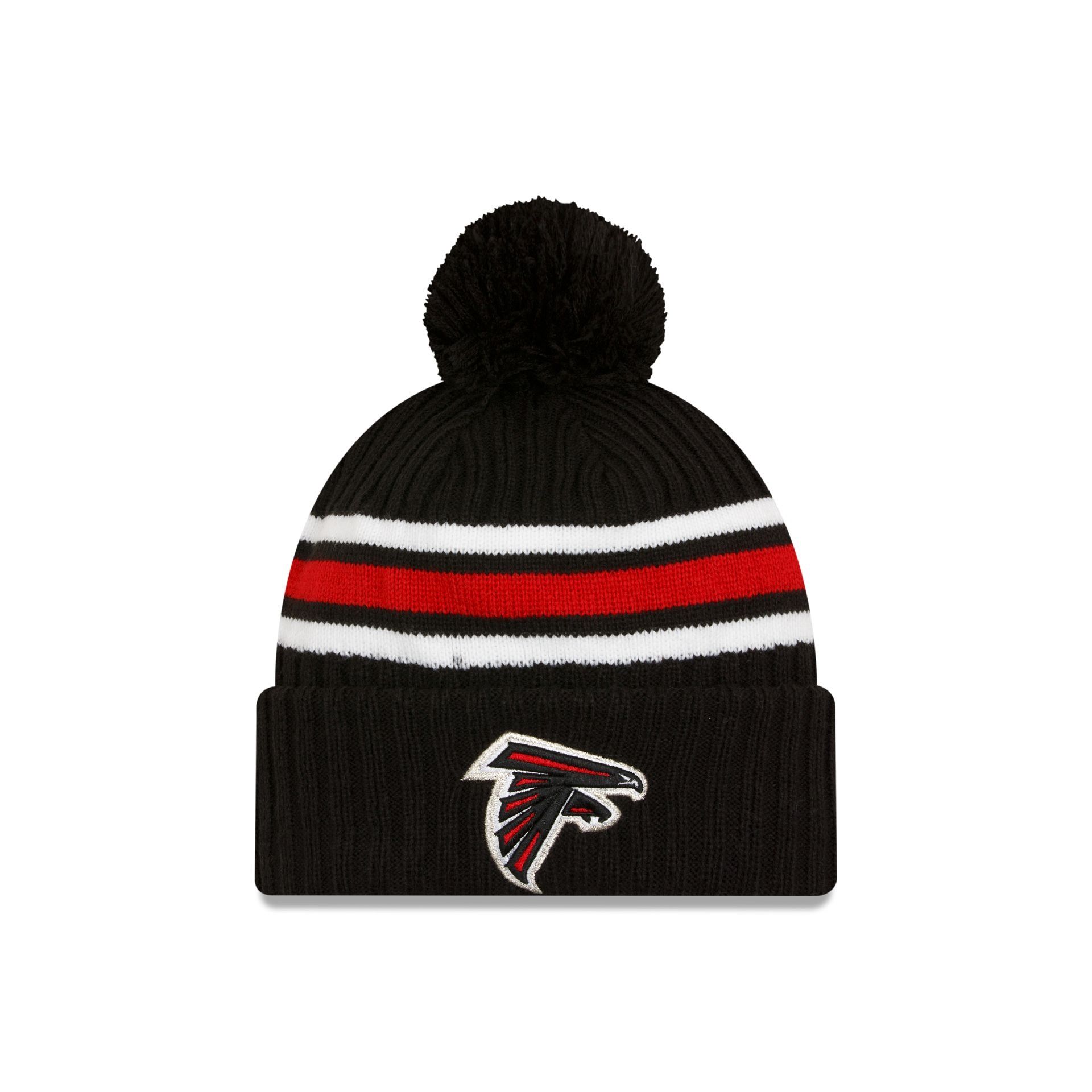 Atlanta Falcons 2023 Cold Weather Black Pom Knit sold by New Era