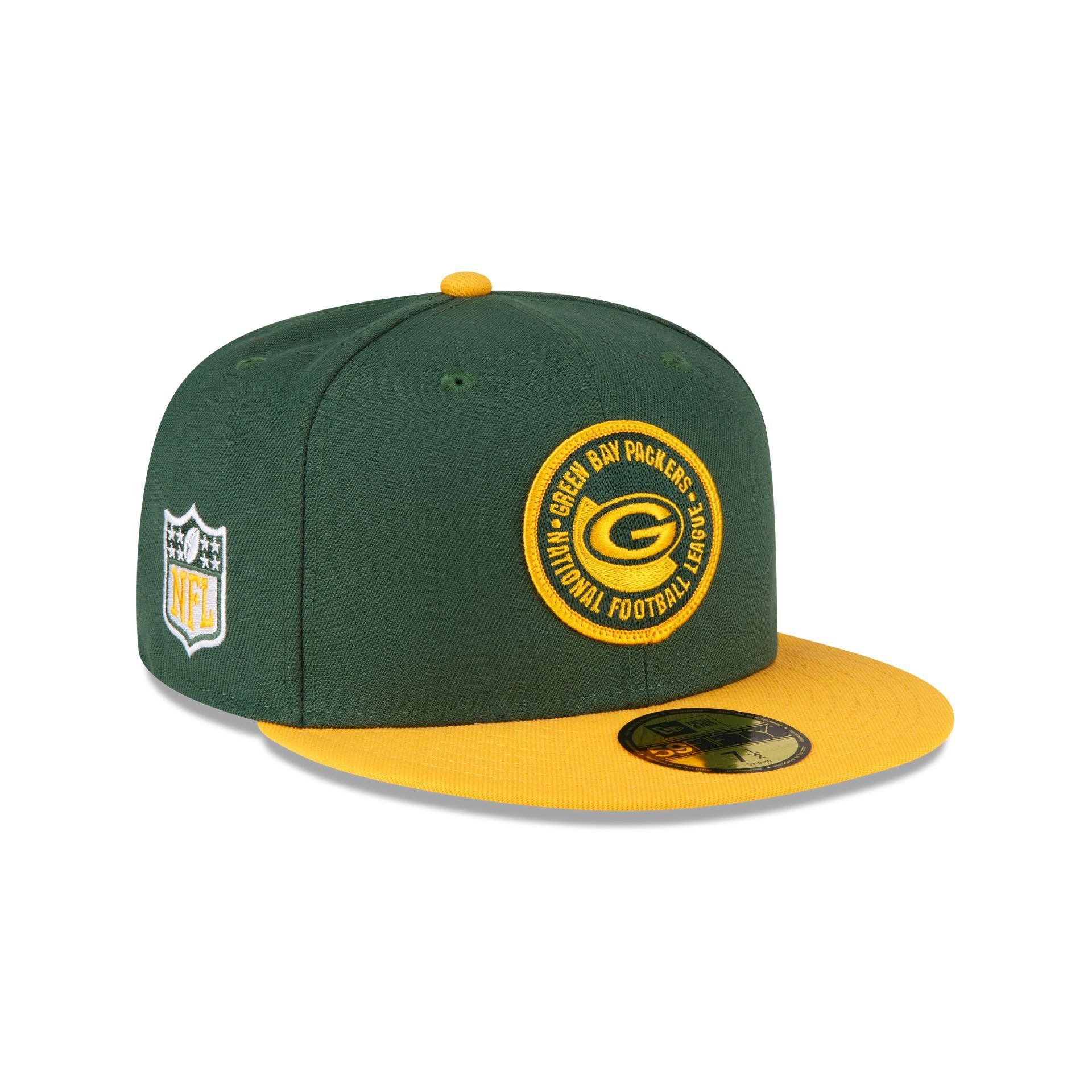 Green Bay Packers 2023 Sideline Team Patch 59FIFTY Fitted Hat sold by New Era