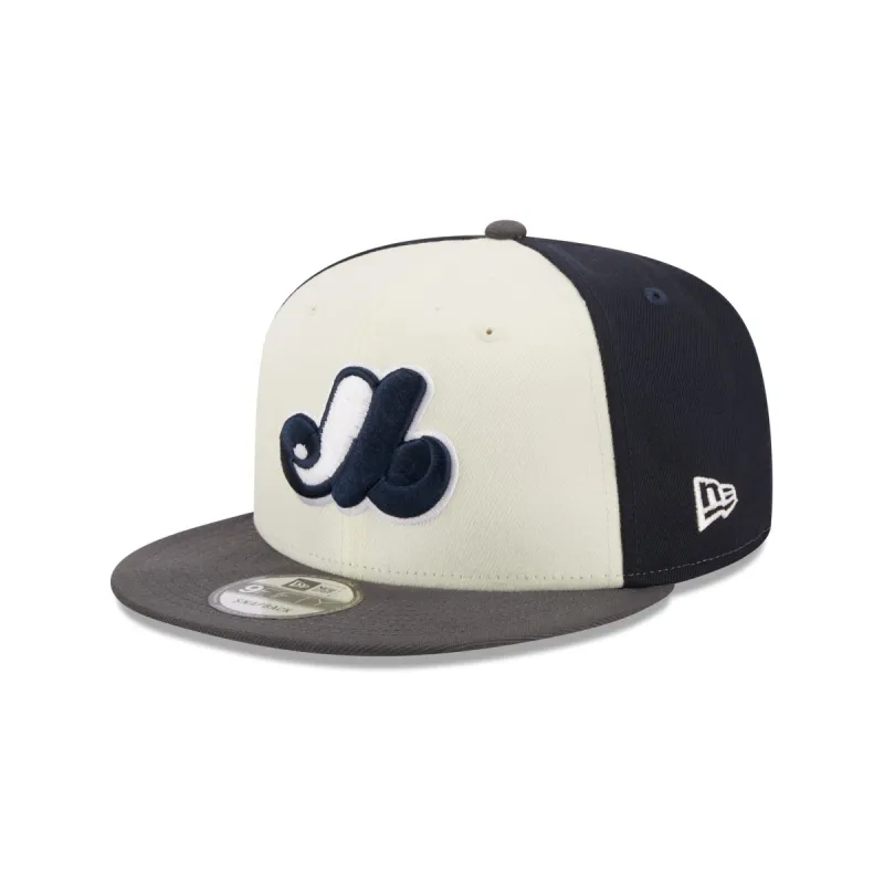 Montreal Expos Graphite Visor 9FIFTY Snapback Hat sold by New Era