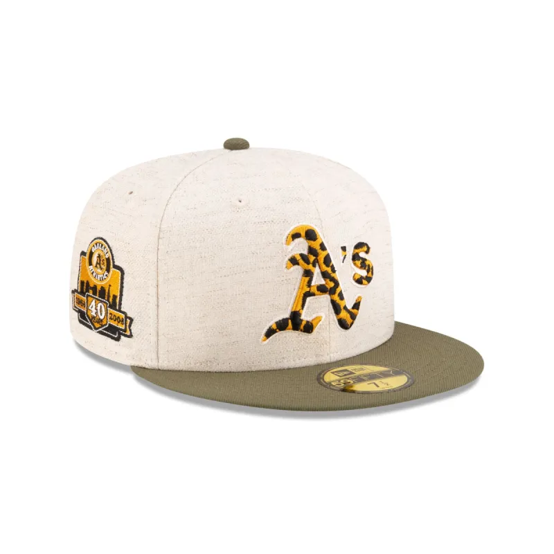 Just Caps Animal Fill Oakland Athletics 59FIFTY Fitted Hat sold by New Era