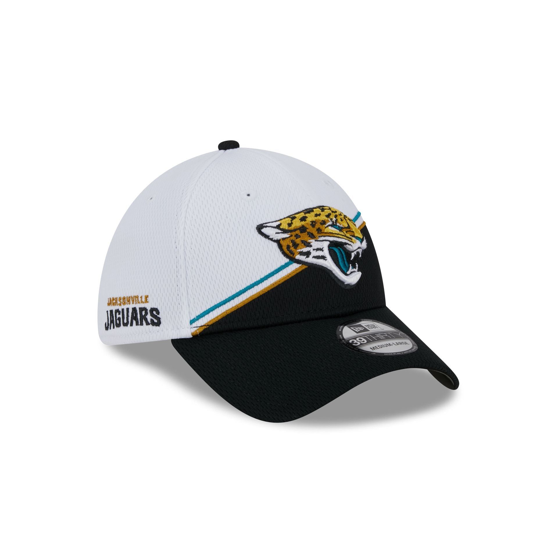 Jacksonville Jaguars 2023 Sideline White 39THIRTY Stretch Fit Hat sold by New Era