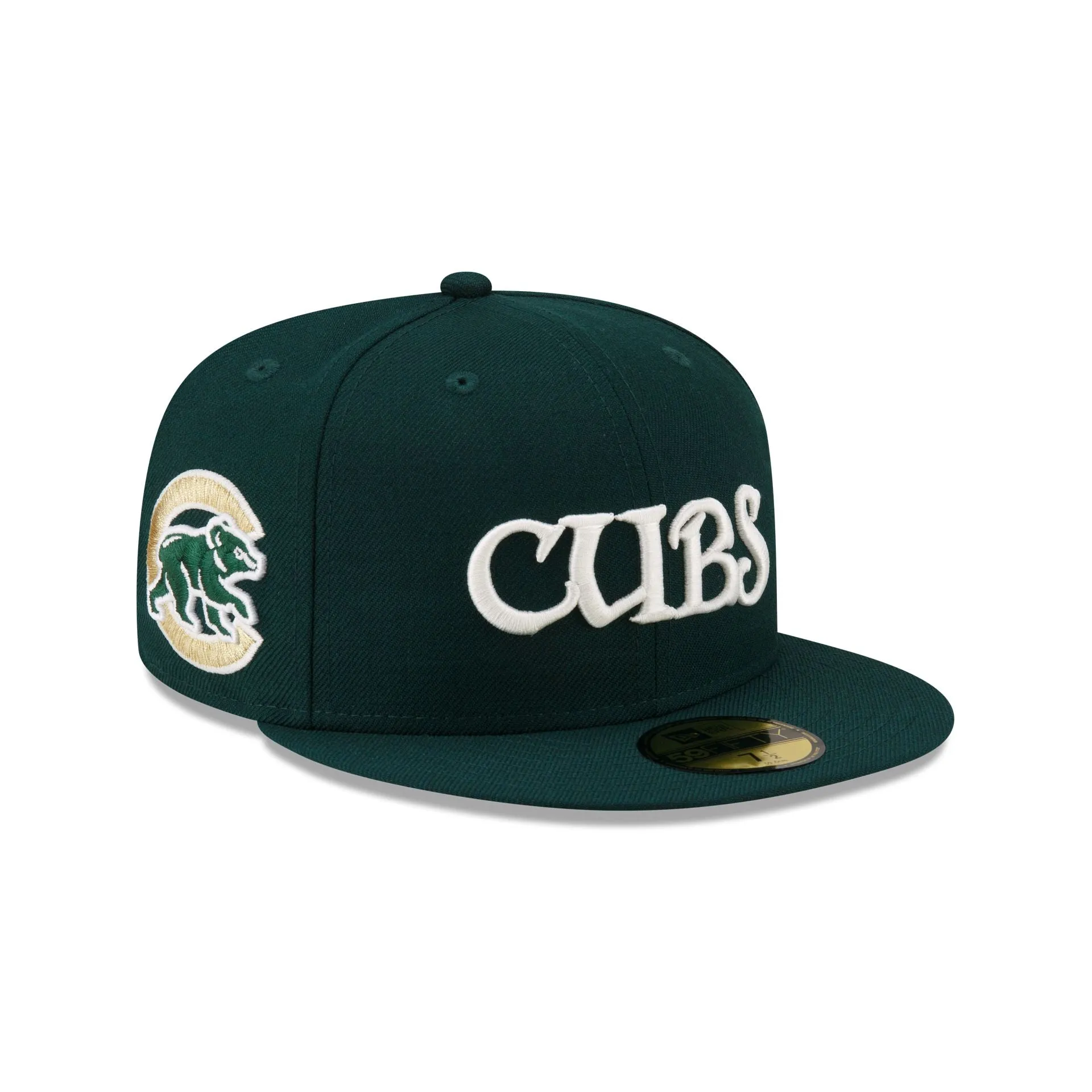 Just Caps Dark Green Wool Chicago Cubs 59FIFTY Fitted Hat sold by New Era