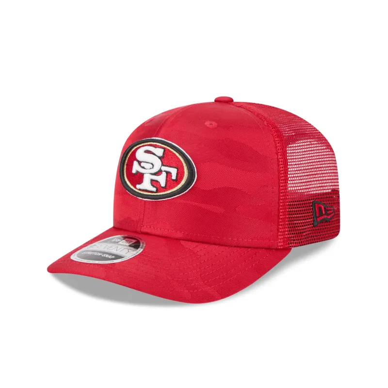 San Francisco 49ers Camo 9SEVENTY Trucker Stretch-Snap Hat sold by New Era