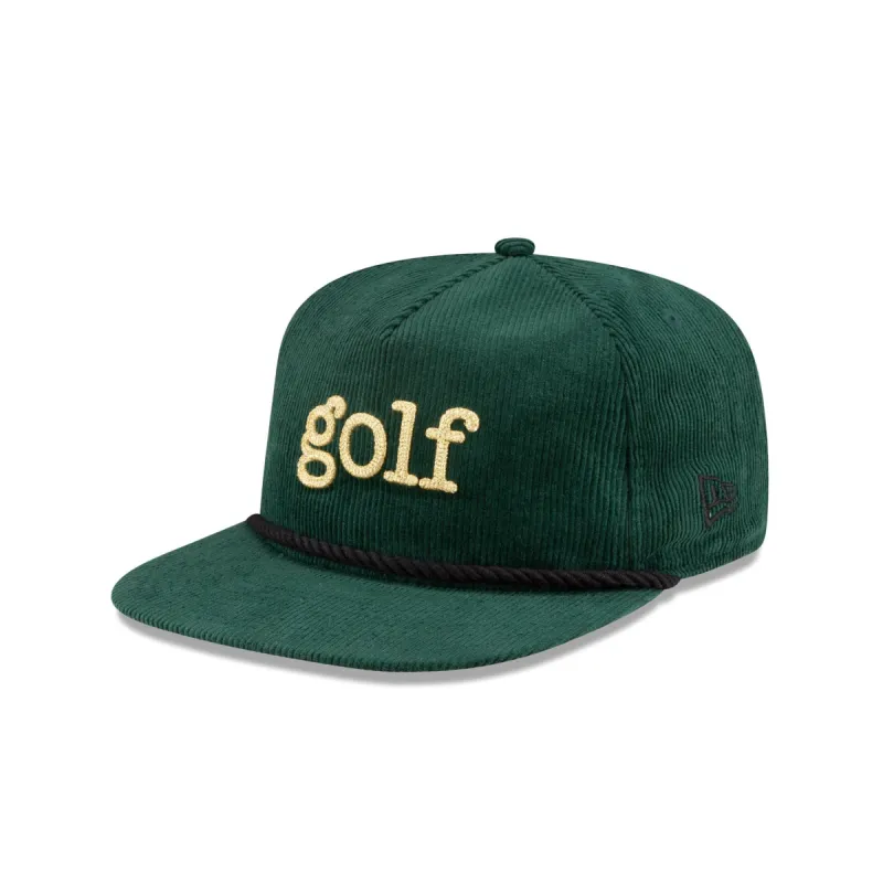 New Era Golf Green Corduroy Golfer Hat sold by New Era