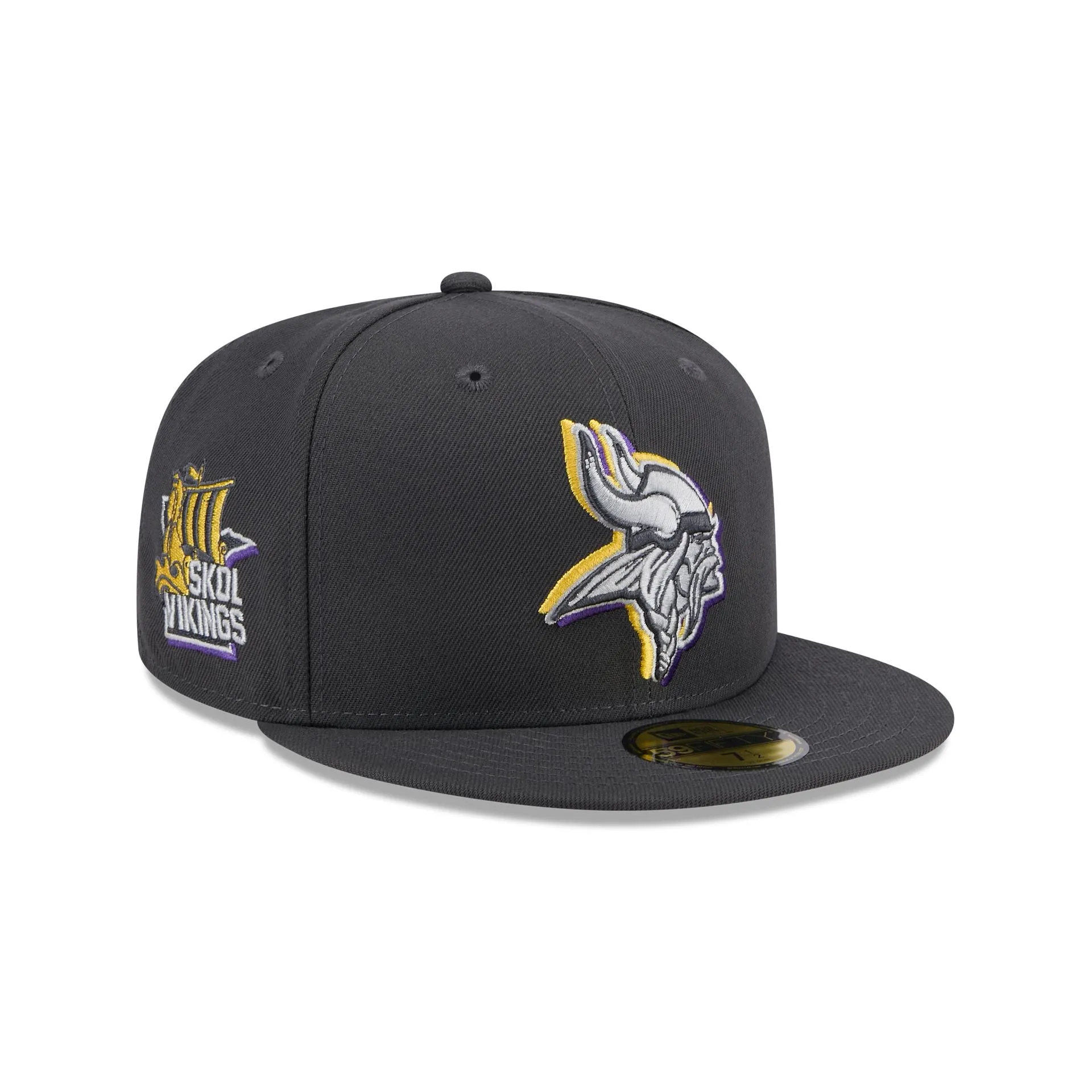 Minnesota Vikings 2024 Draft Gray 59FIFTY Fitted Hat Parallel