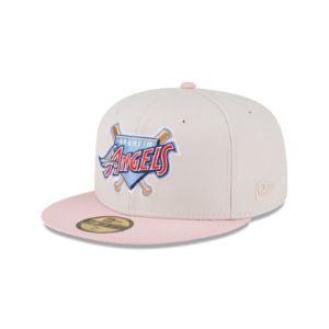 Just Caps Stone Pink Los Angeles Angels 59FIFTY Fitted Hat sold by New Era