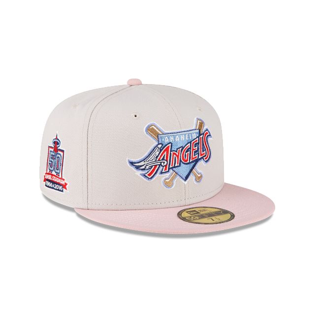 Just Caps Stone Pink Los Angeles Angels 59FIFTY Fitted Hat sold by New Era