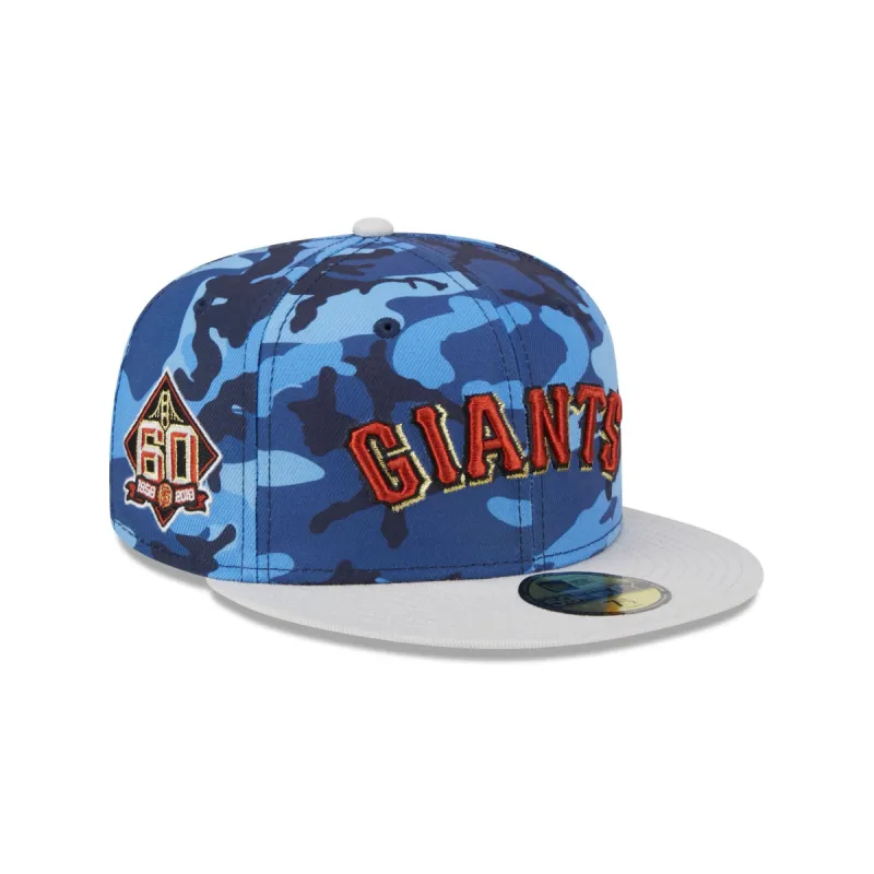San Francisco Giants Blue Camo 59FIFTY Fitted Hat sold by New Era