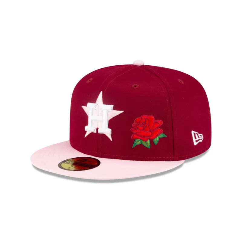 Just Caps Rose Flower Houston Astros 59FIFTY Fitted Hat sold by New Era