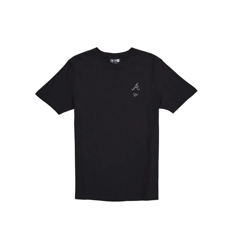 Atlanta Braves Logo Essentials Tonal Black T-Shirt sold by New Era