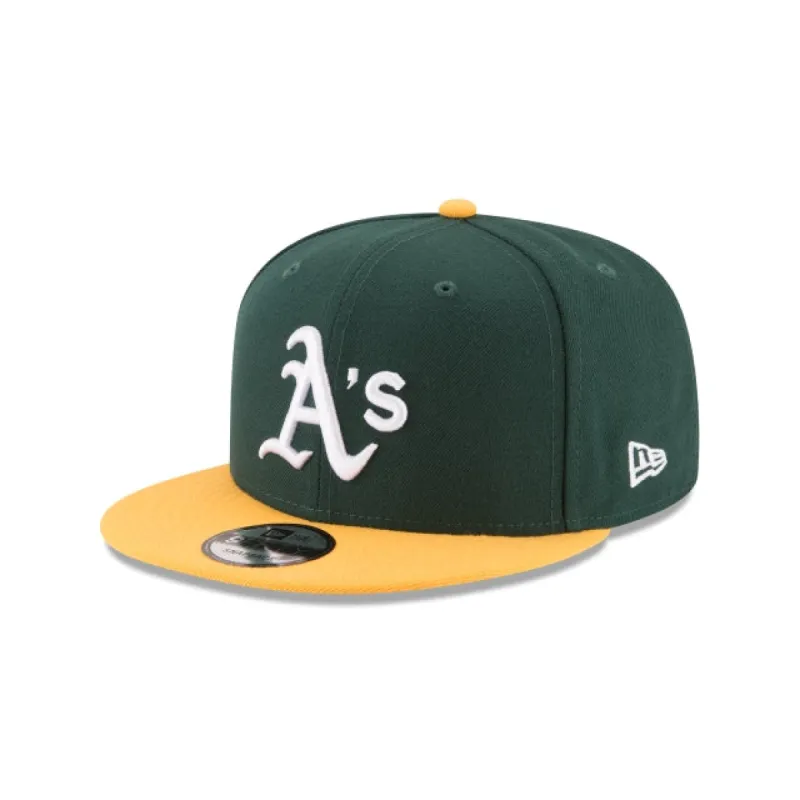 Oakland Athletics Team Color Basic 9FIFTY Snapback Hat sold by New Era