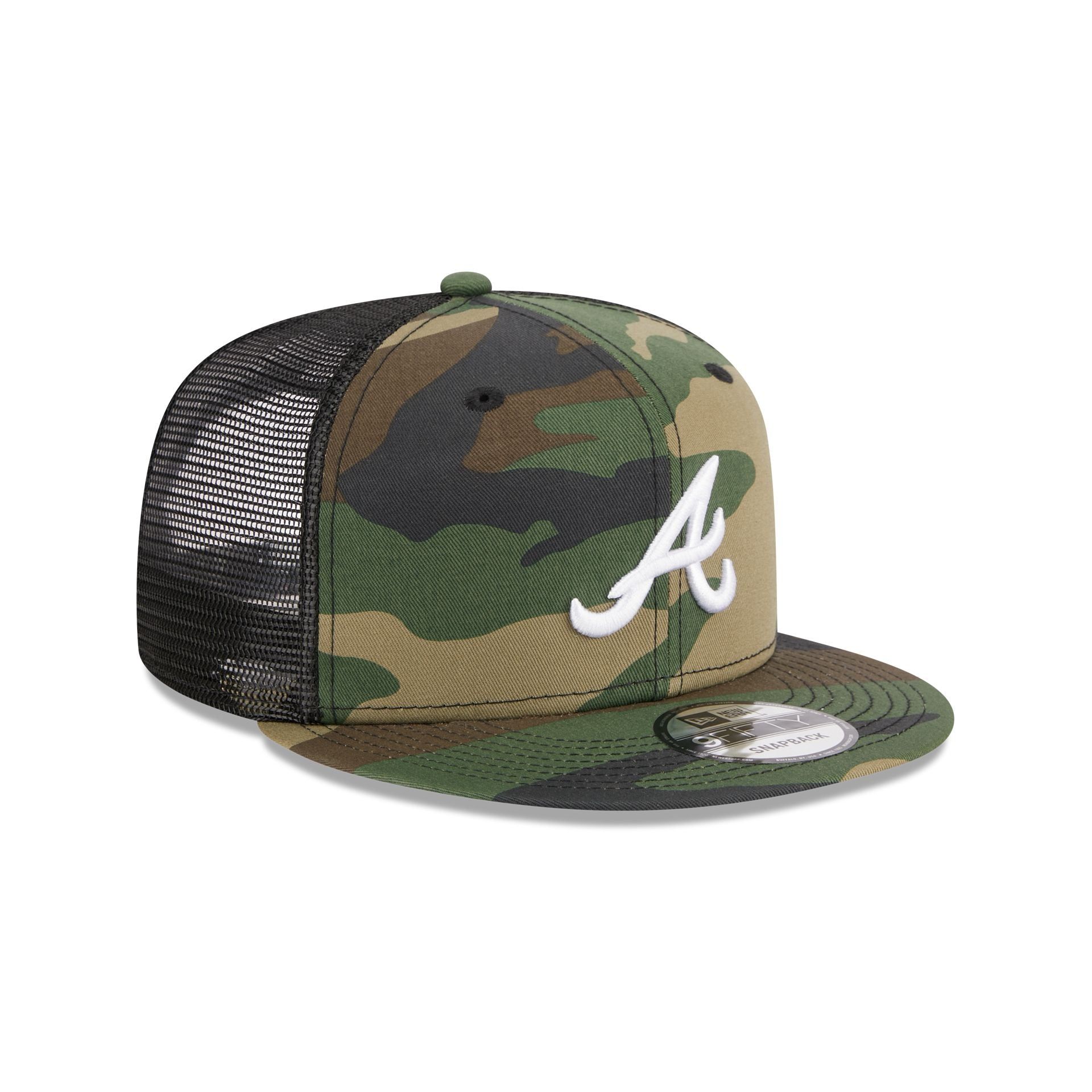 Atlanta Braves Camo 9FIFTY Trucker Snapback Hat sold by New Era product image thumbnail 3