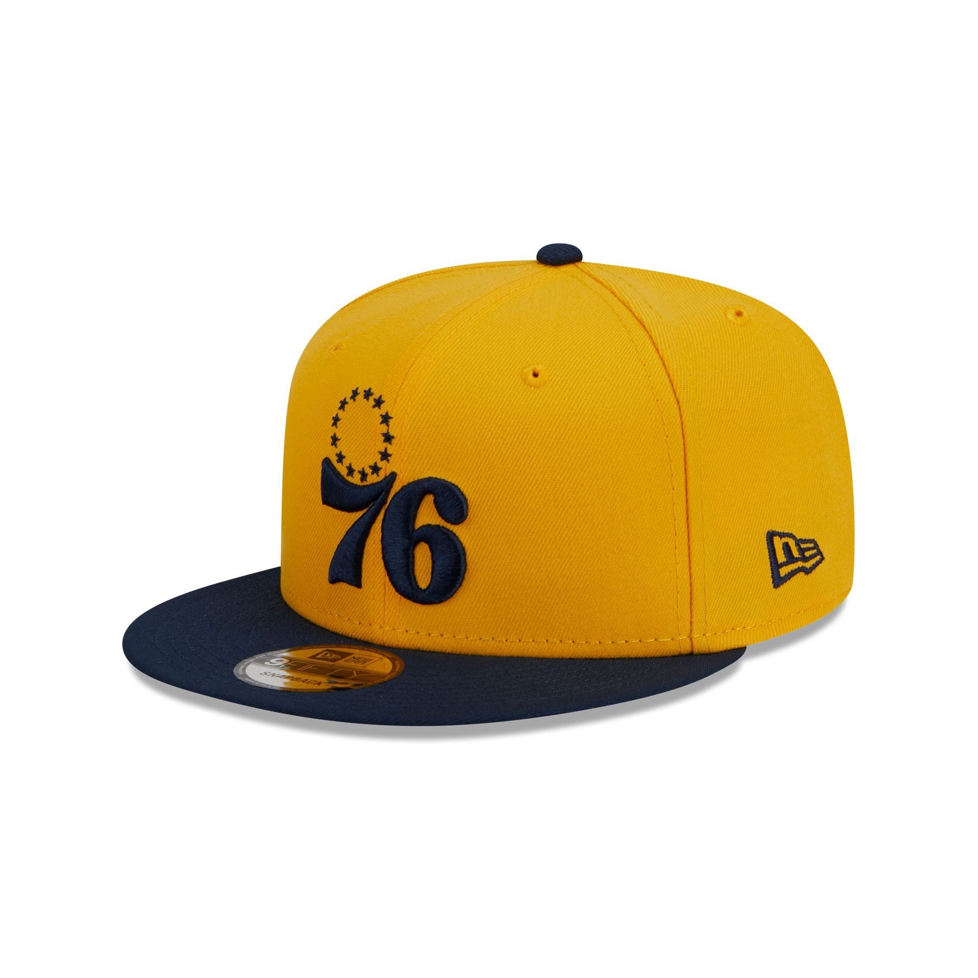 Philadelphia 76ers Color Pack Gold 9FIFTY Snapback Hat sold by New Era