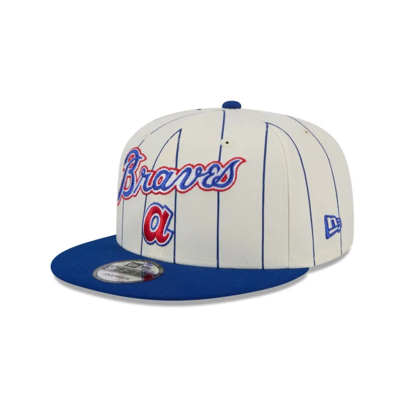 Atlanta Braves Jersey Pinstripe 9FIFTY Snapback Hat sold by New Era