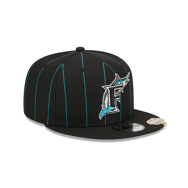 Miami Marlins Pinstripe Visor Clip 9FIFTY Snapback Hat sold by New Era product image thumbnail 3