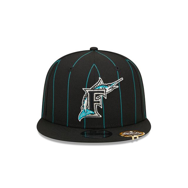 Miami Marlins Pinstripe Visor Clip 9FIFTY Snapback Hat sold by New Era product image thumbnail 2