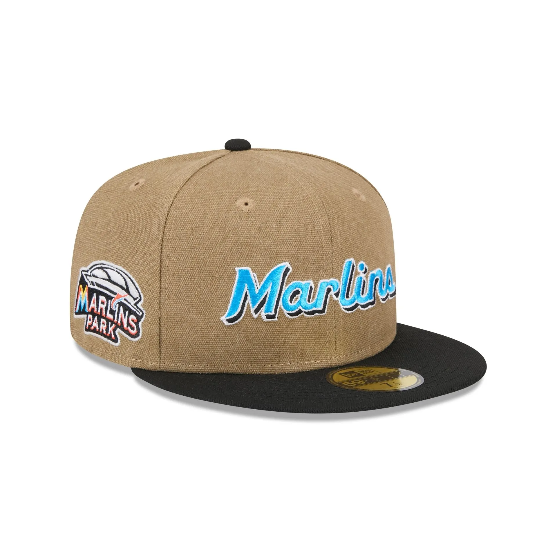 Miami Marlins Canvas Crown 59FIFTY Fitted Hat sold by New Era