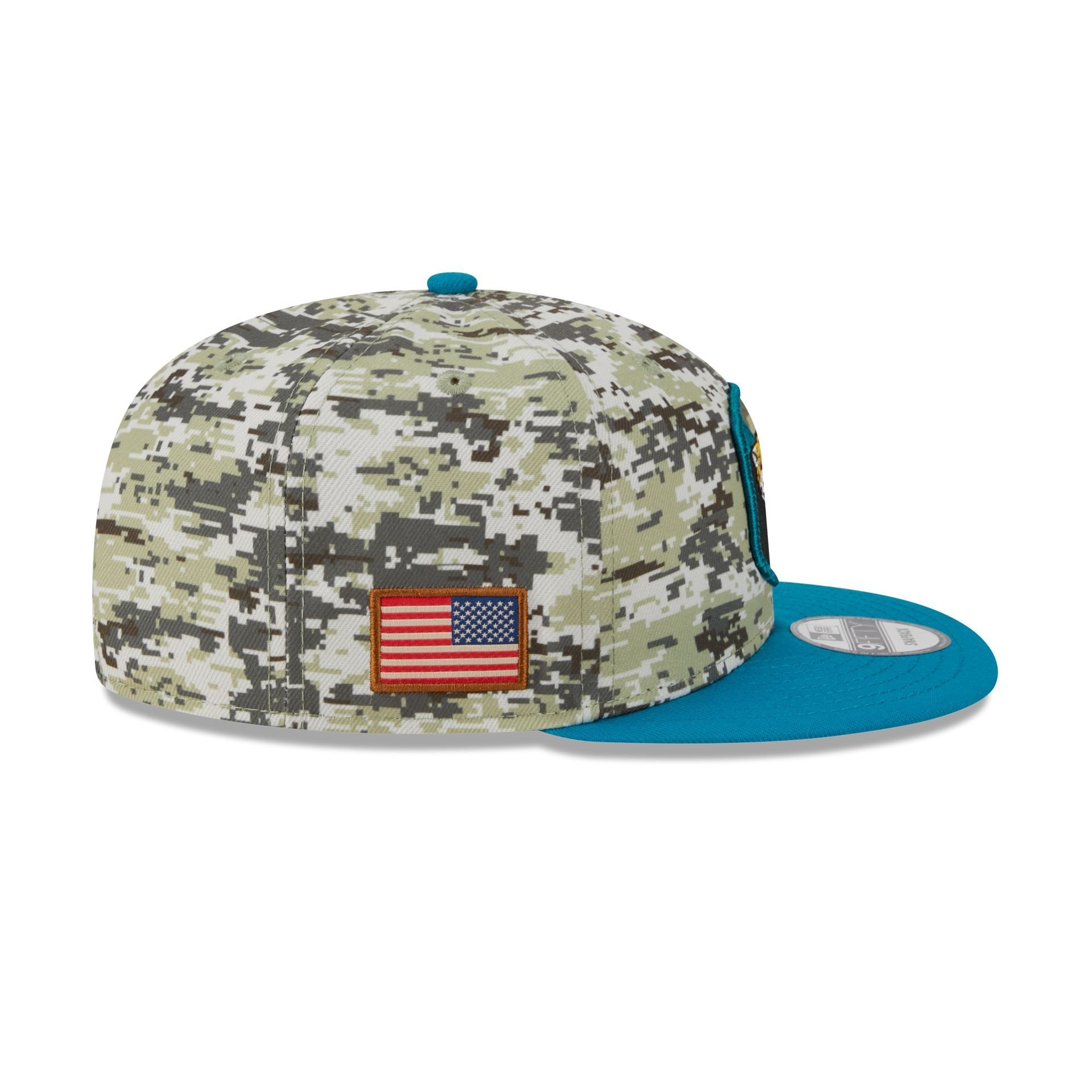 Jacksonville Jaguars 2023 Salute to Service Camo 9FIFTY Snapback Hat sold by New Era product image thumbnail 4