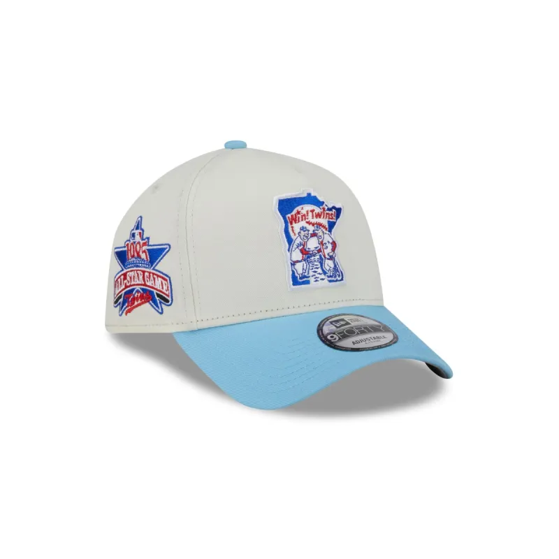 Minnesota Twins Chrome White 9FORTY A-Frame Snapback Hat sold by New Era