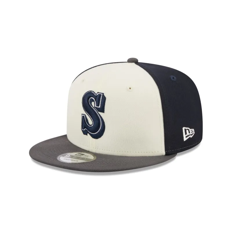 Seattle Mariners Graphite Visor 9FIFTY Snapback Hat made by New Era
