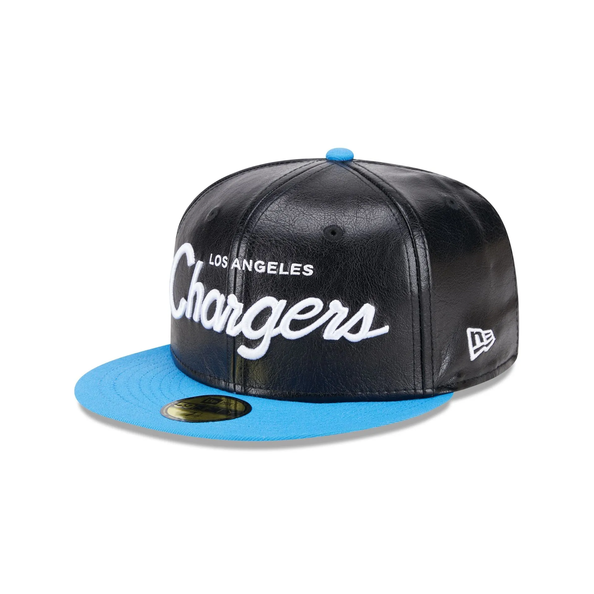 Los Angeles Chargers Faux Leather Crown 59FIFTY Fitted Hat sold by New Era
