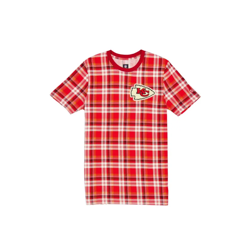 Kansas City Chiefs 3rd Down Plaid T-Shirt sold by New Era