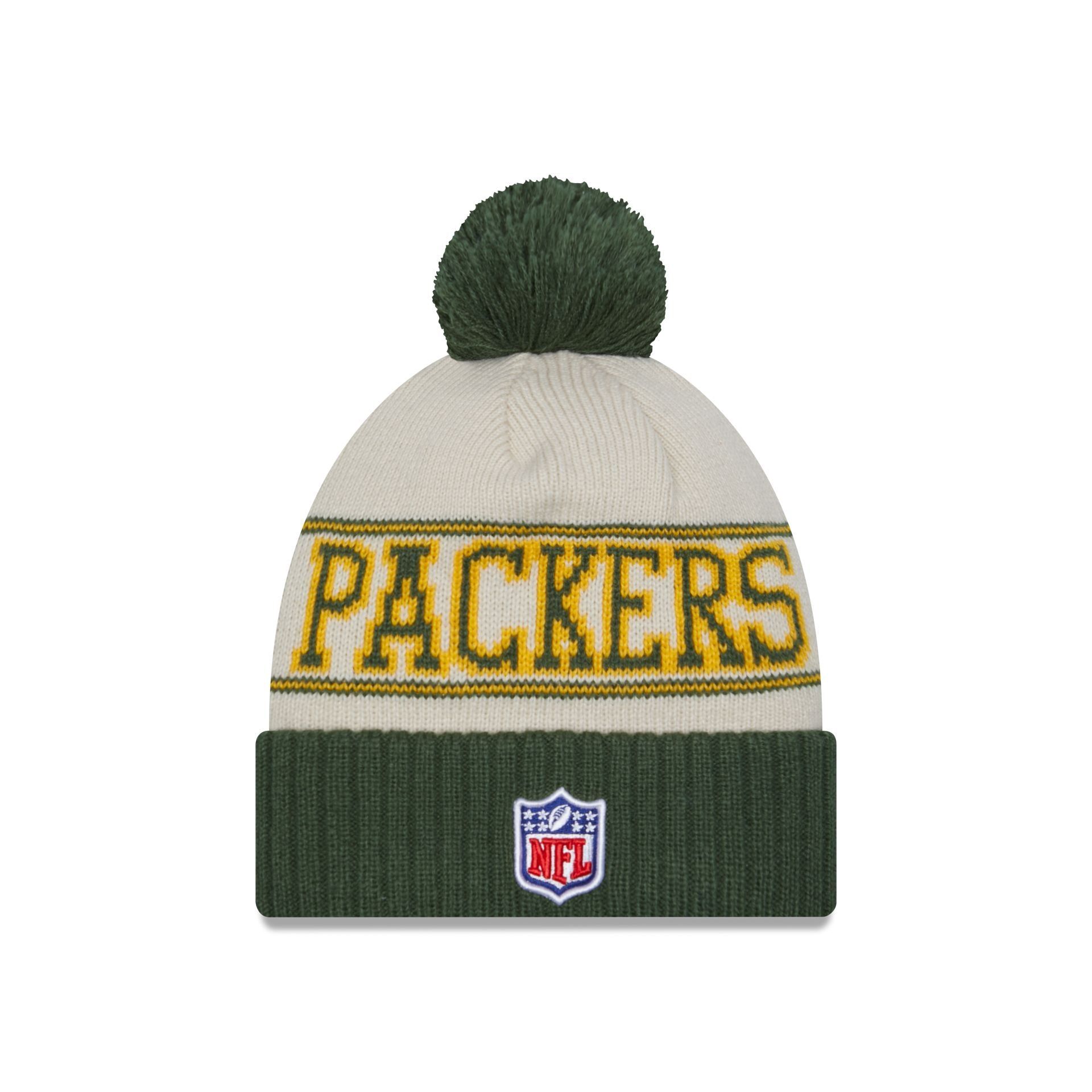 Green Bay Packers 2023 Cold Weather Historic Pom Knit Hat sold by New Era product image thumbnail 2
