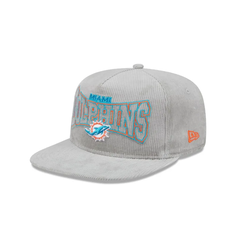 Miami Dolphins Gray Cord Golfer Hat sold by New Era