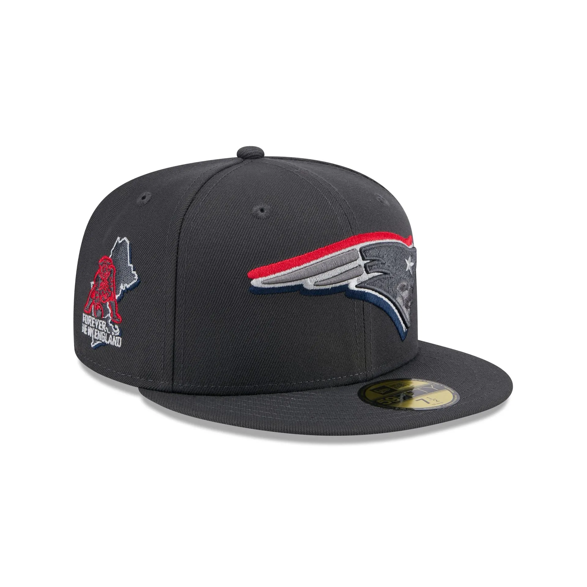 New England Patriots 2024 Draft Gray 59FIFTY Fitted Hat sold by New Era