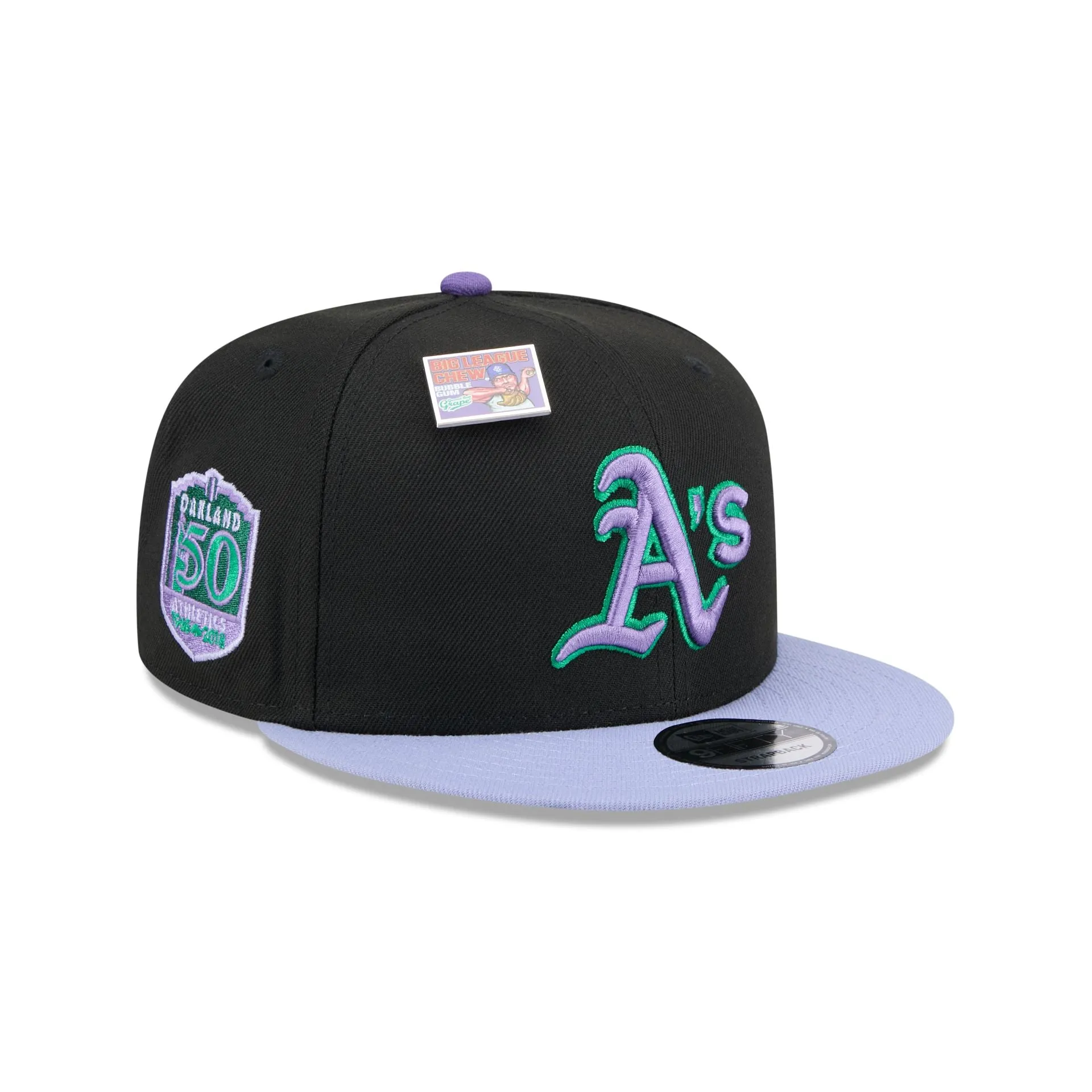 Big League Chew X Oakland Athletics Grape 9FIFTY Snapback Hat sold by New Era