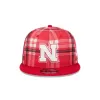 Nebraska Cornhuskers Plaid 9FIFTY Snapback Hat sold by New Era