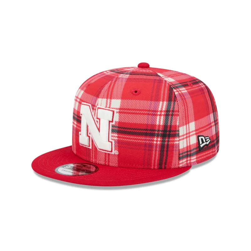 Nebraska Cornhuskers Plaid 9FIFTY Snapback Hat sold by New Era