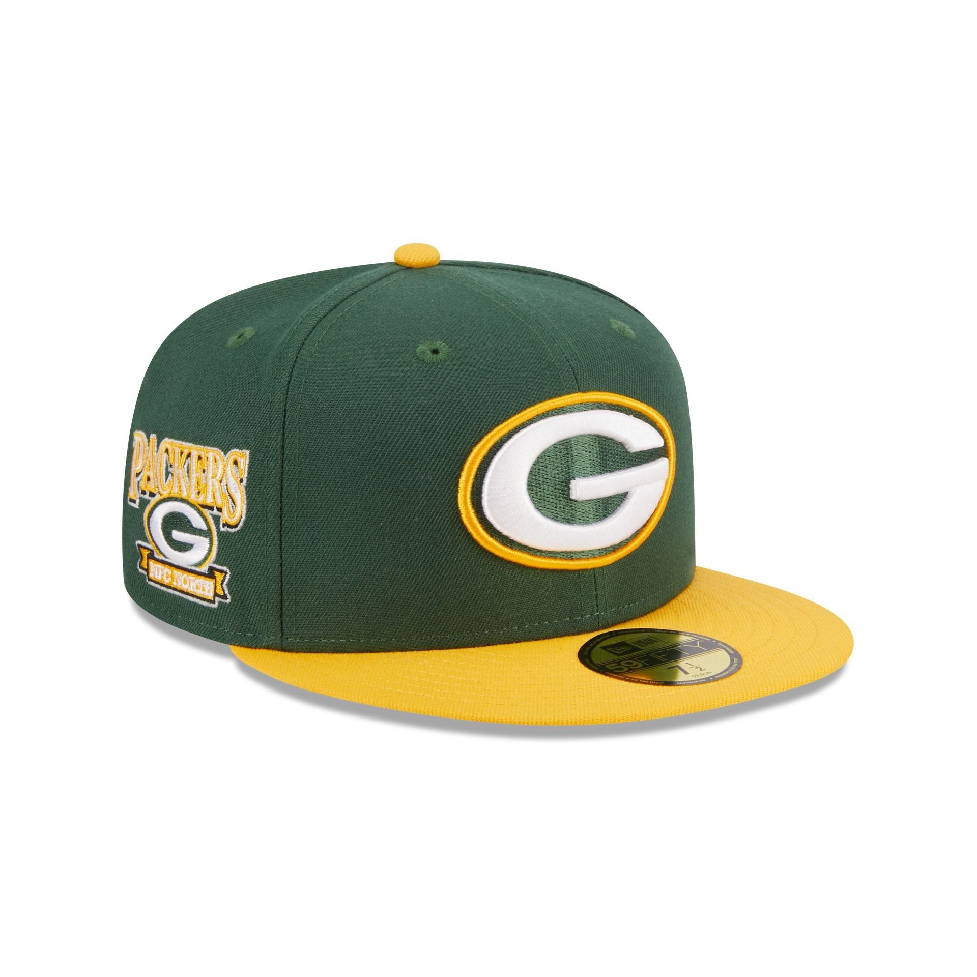 Green Bay Packers Throwback Hidden 59FIFTY Fitted Hat sold by New Era