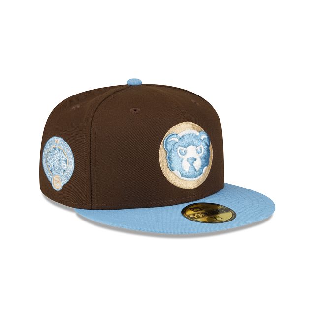Chicago Cubs Walnut Sky 59FIFTY Fitted Hat sold by New Era