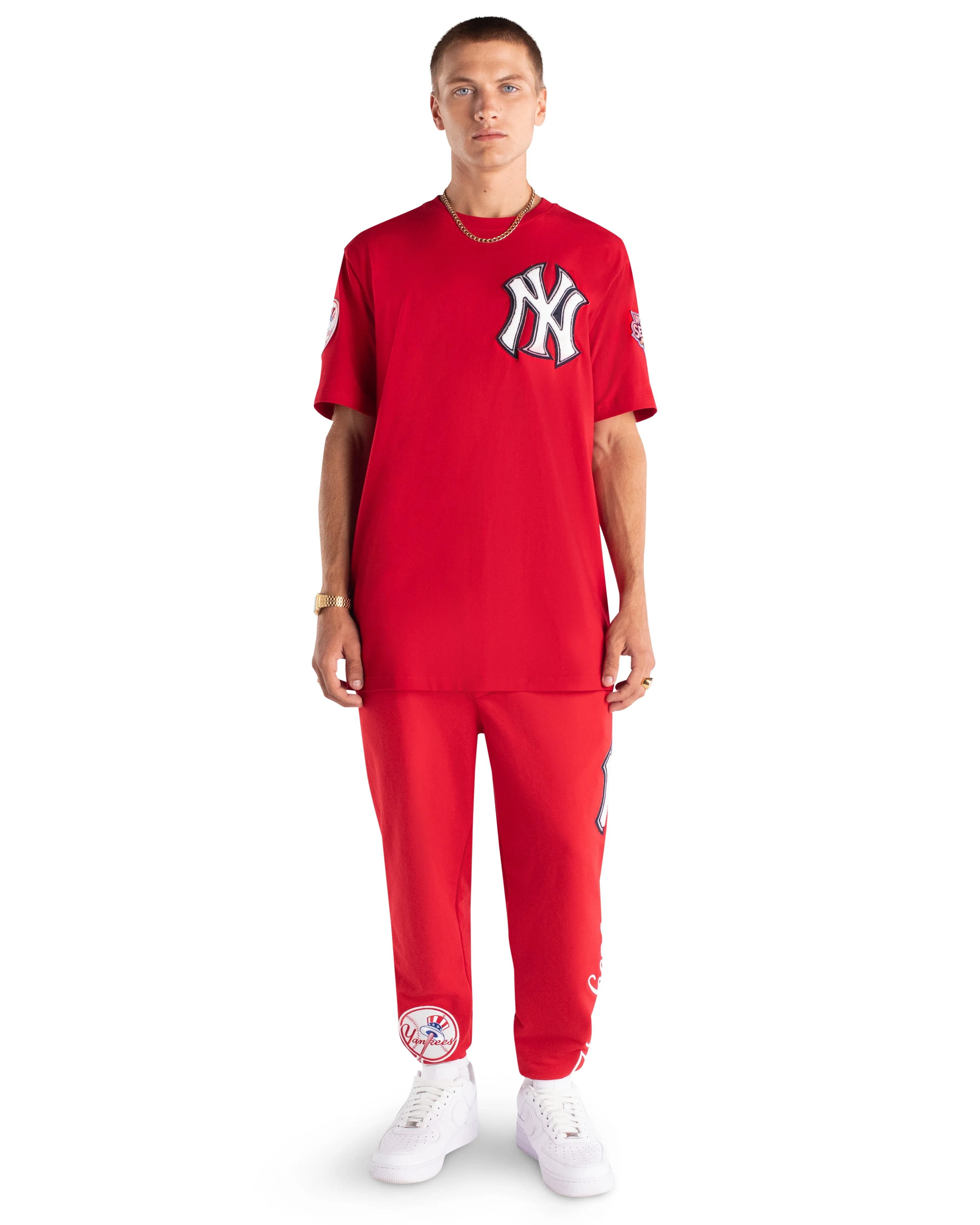 New York Yankees Logo Select Color Flip Red T-Shirt sold by New Era