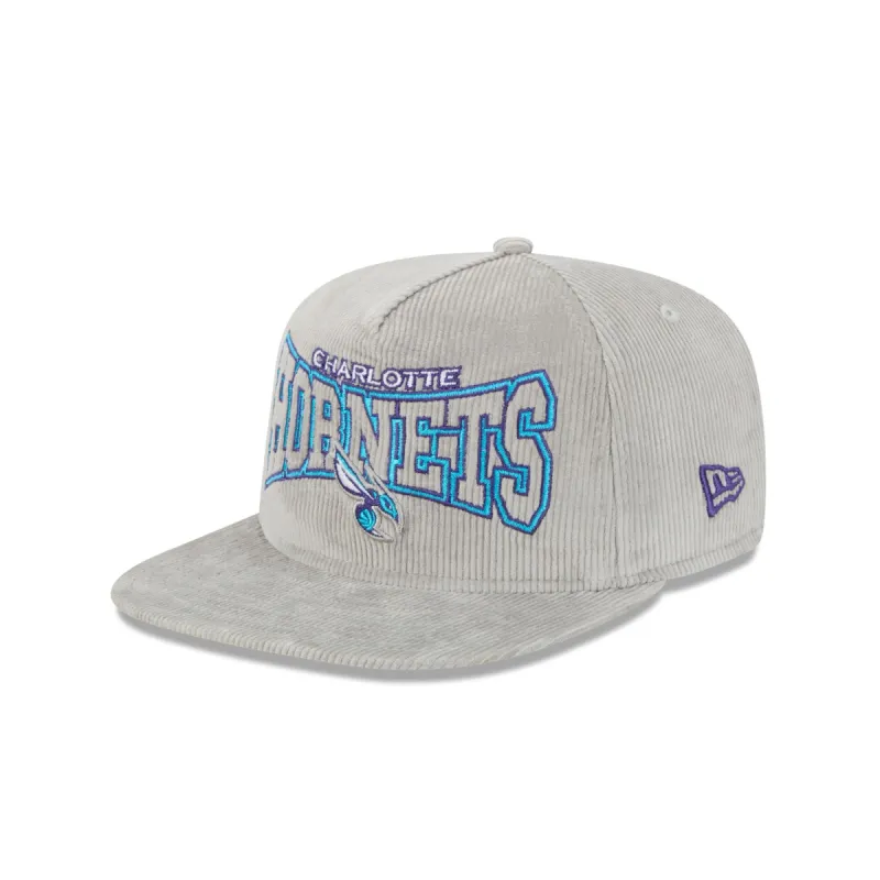 Charlotte Hornets Gray Cord Golfer Hat sold by New Era