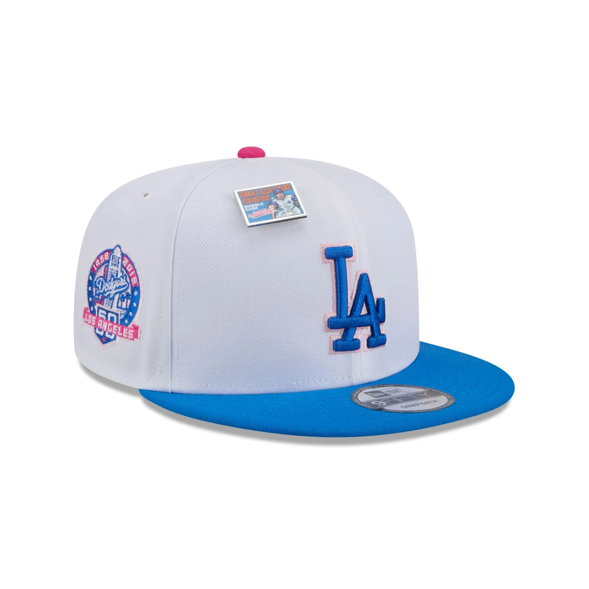Big League Chew X Los Angeles Dodgers Cotton Candy 9FIFTY Snapback Hat sold by New Era