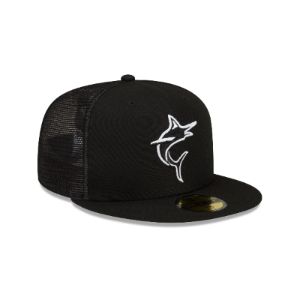 Miami Marlins 2023 Batting Practice Black 59FIFTY Fitted Hat sold by New Era