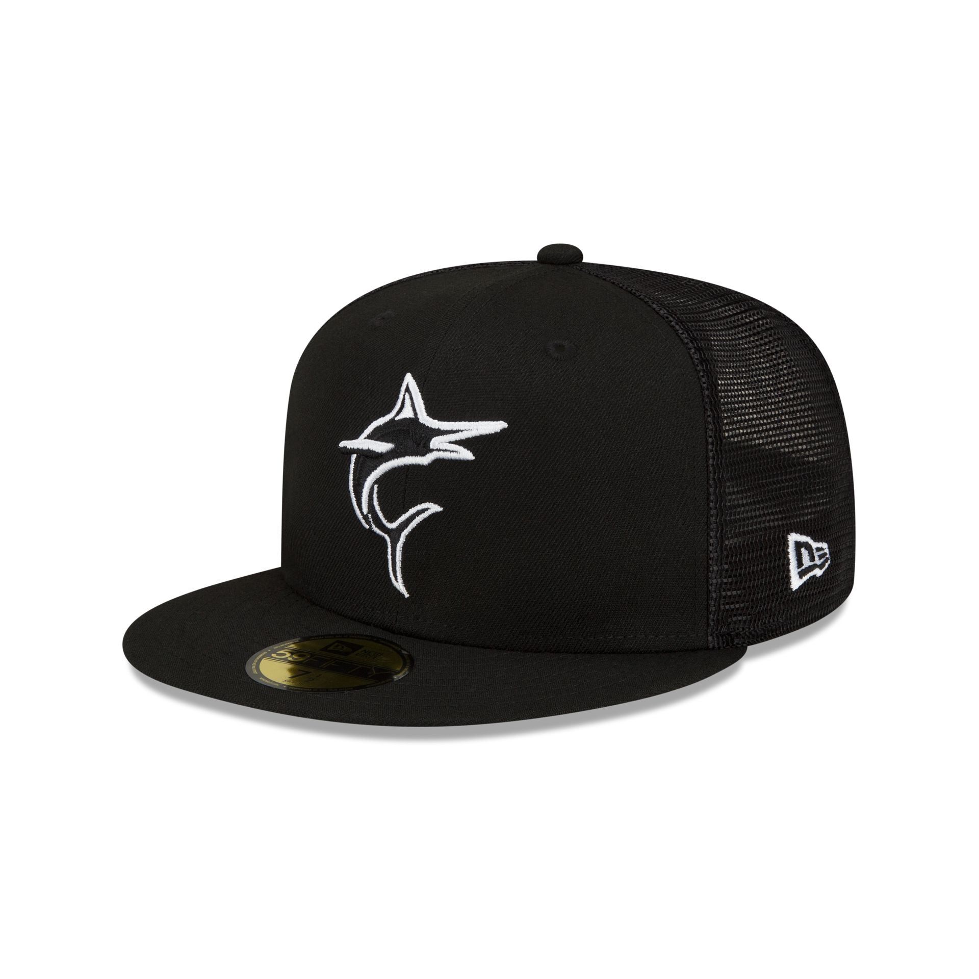 Miami Marlins 2023 Batting Practice Black 59FIFTY Fitted Hat sold by New Era