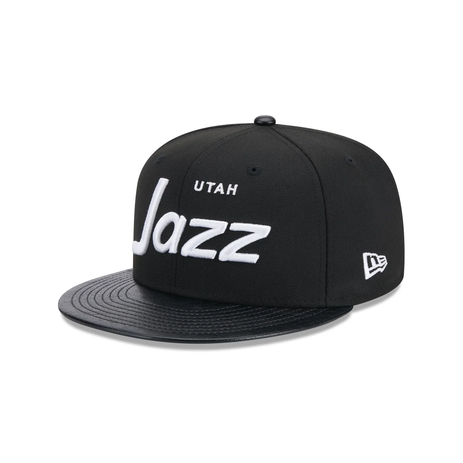 Utah Jazz Faux Leather Visor 9FIFTY Snapback Hat sold by New Era product image thumbnail 3