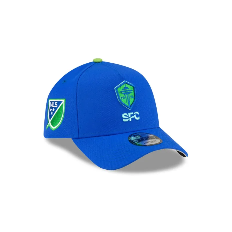 Seattle Sounders 2024 MLS Kickoff 9FORTY A-Frame Snapback Hat sold by New Era