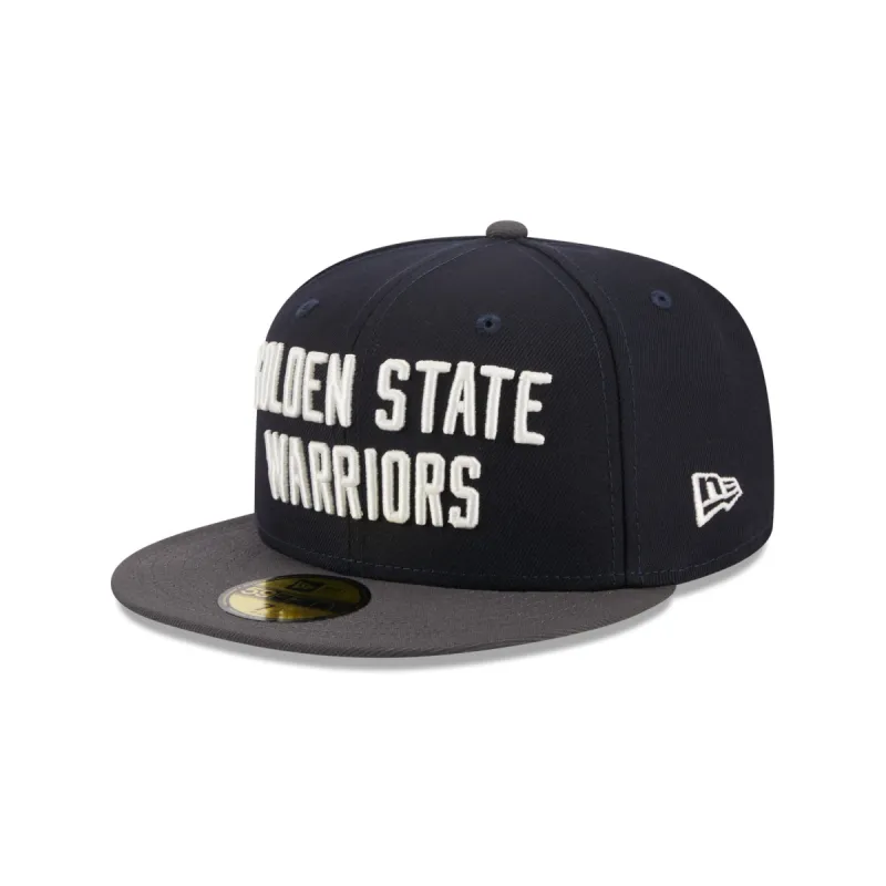 Golden State Warriors Navy Crown 59FIFTY Fitted Hat sold by New Era