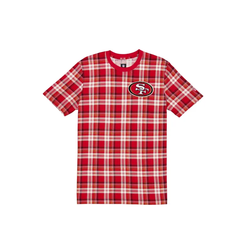San Francisco 49ers 3rd Down Plaid T-Shirt made by New Era