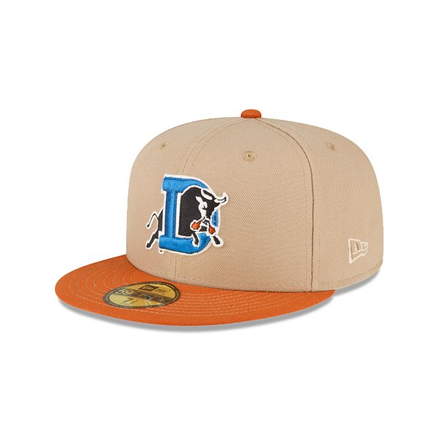 Just Caps Beige Camel Durham Bulls 59FIFTY Fitted Hat sold by New Era