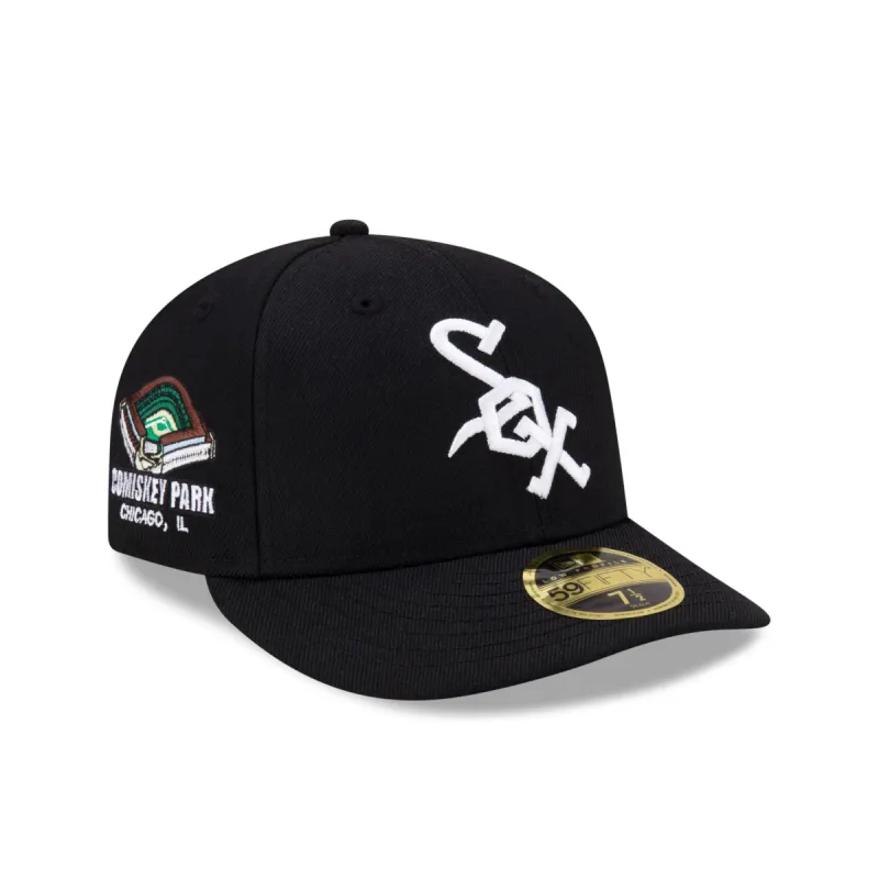 Just Caps Stadium Patch Chicago White Sox Low Profile 59FIFTY Fitted Hat sold by New Era