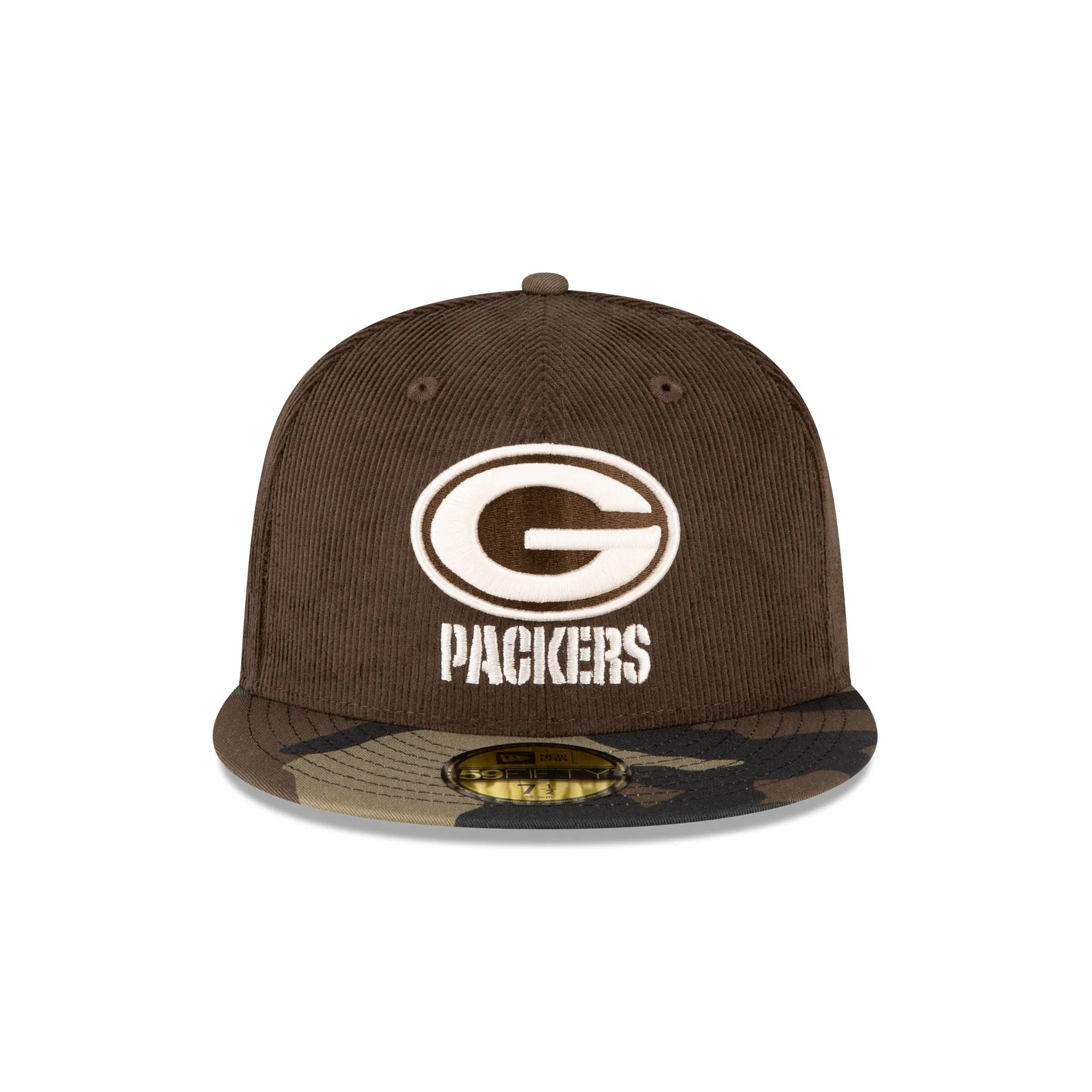 Just Caps Brown Camo Green Bay Packers 59FIFTY Fitted Hat sold by New Era product image thumbnail 2